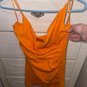Zara – orange summer dress